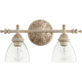 Persian White And Clear Seeded 2 Light Vanity Lighting