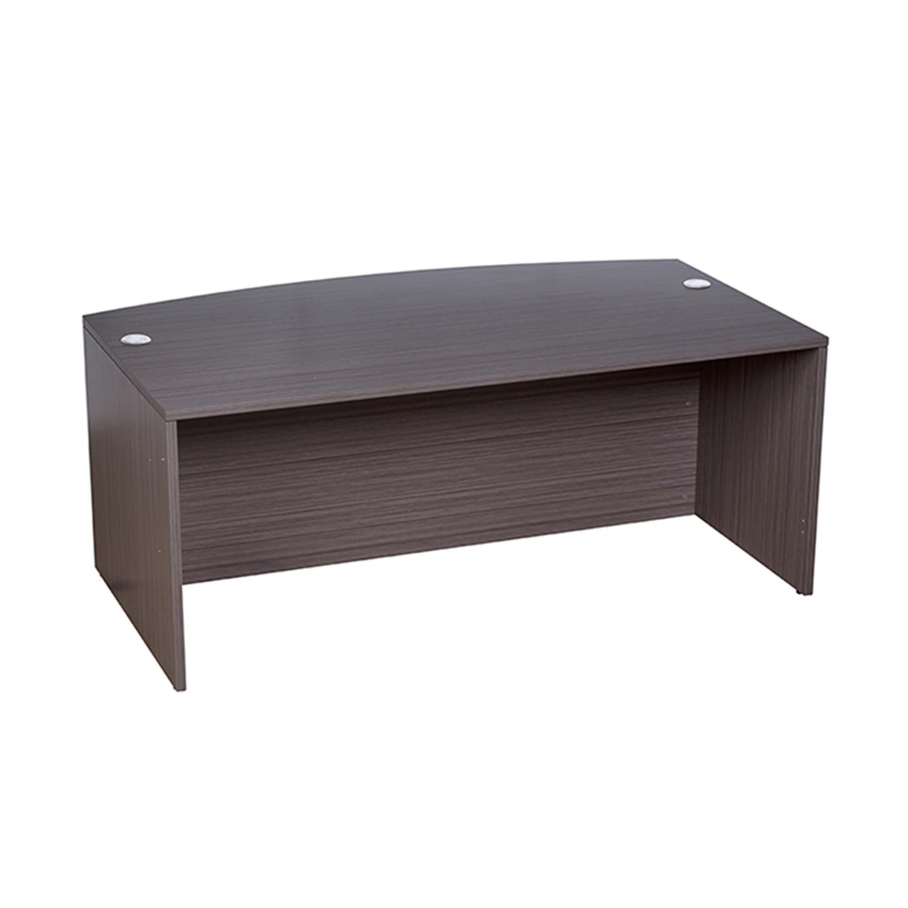 Pery Front Desk Shell 71 Inch Modesty Panel Driftwood Smoke Gray