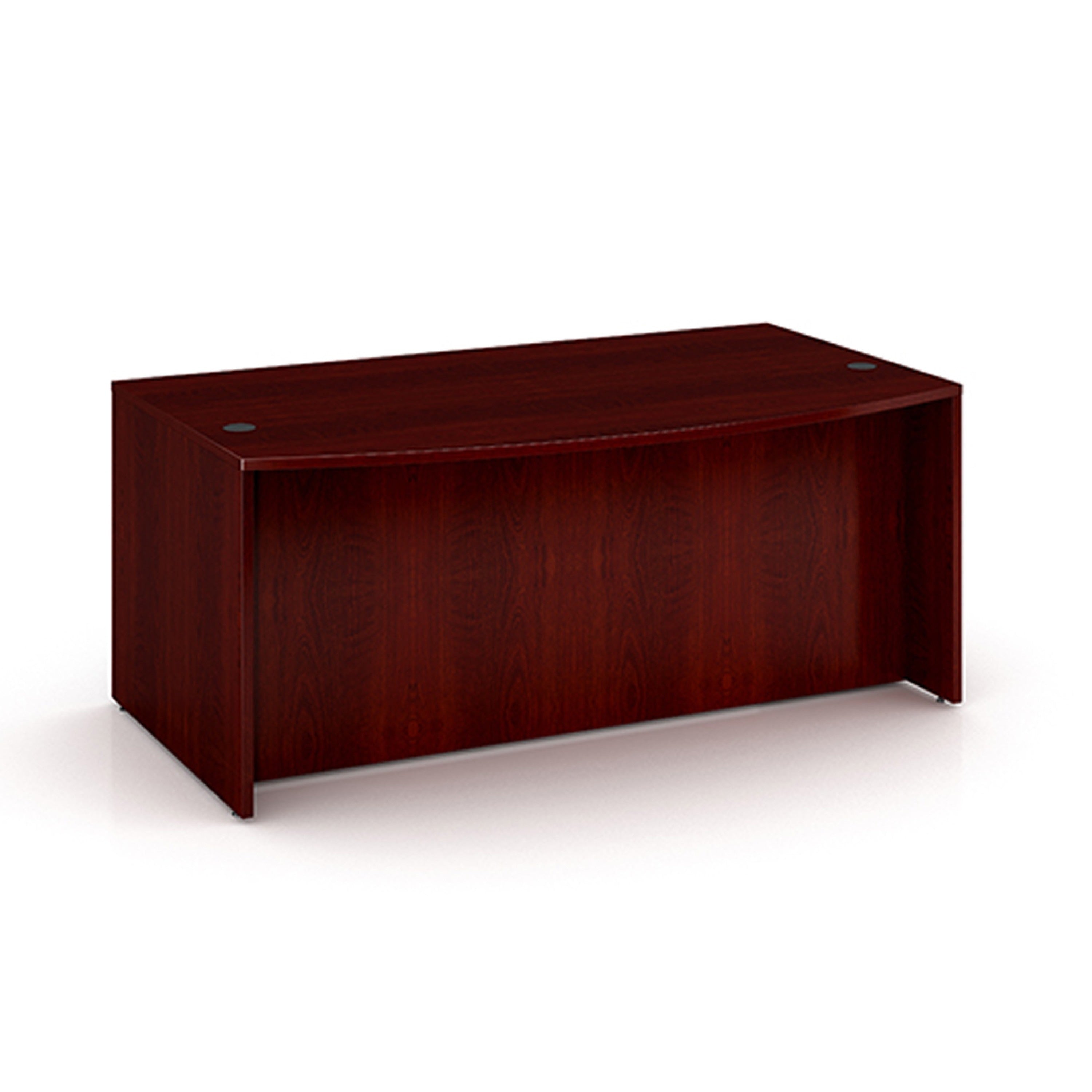 Pery Front Desk Shell 71 Inch Modesty Panel Mahogany Red Melamine