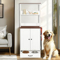 Pet Feeding Station With Bowls Adjustable Panel Pet Feeder Station For Dogs Cats For Feeding Watering Supplies