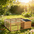 Pet House Small Animal Hutch Cage Rabbit House Is Designed For Convenient Cleaning Natural
