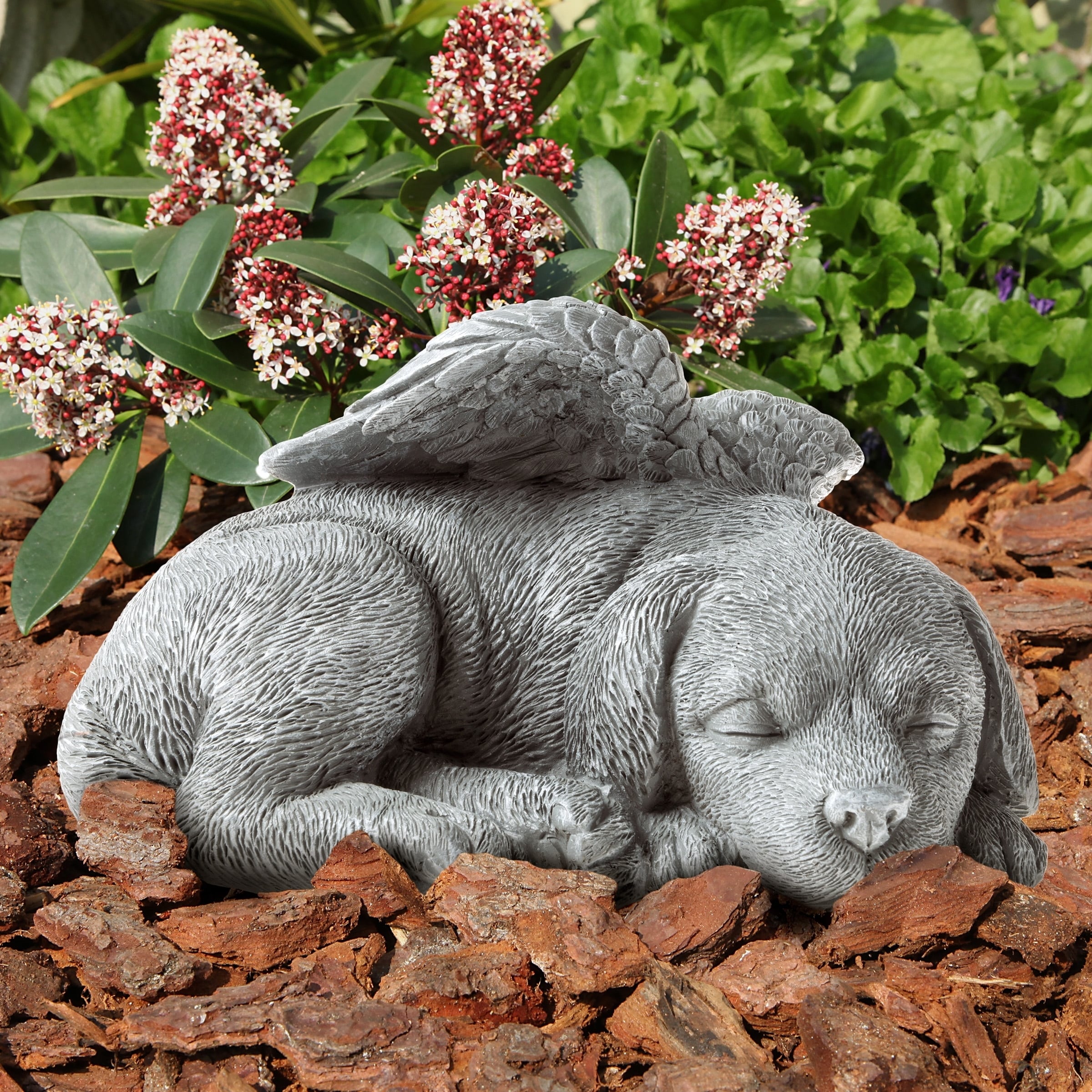 Pet Memorial Statue Sleeping Angel Dog Remembrance Keepsake By Pure Garden