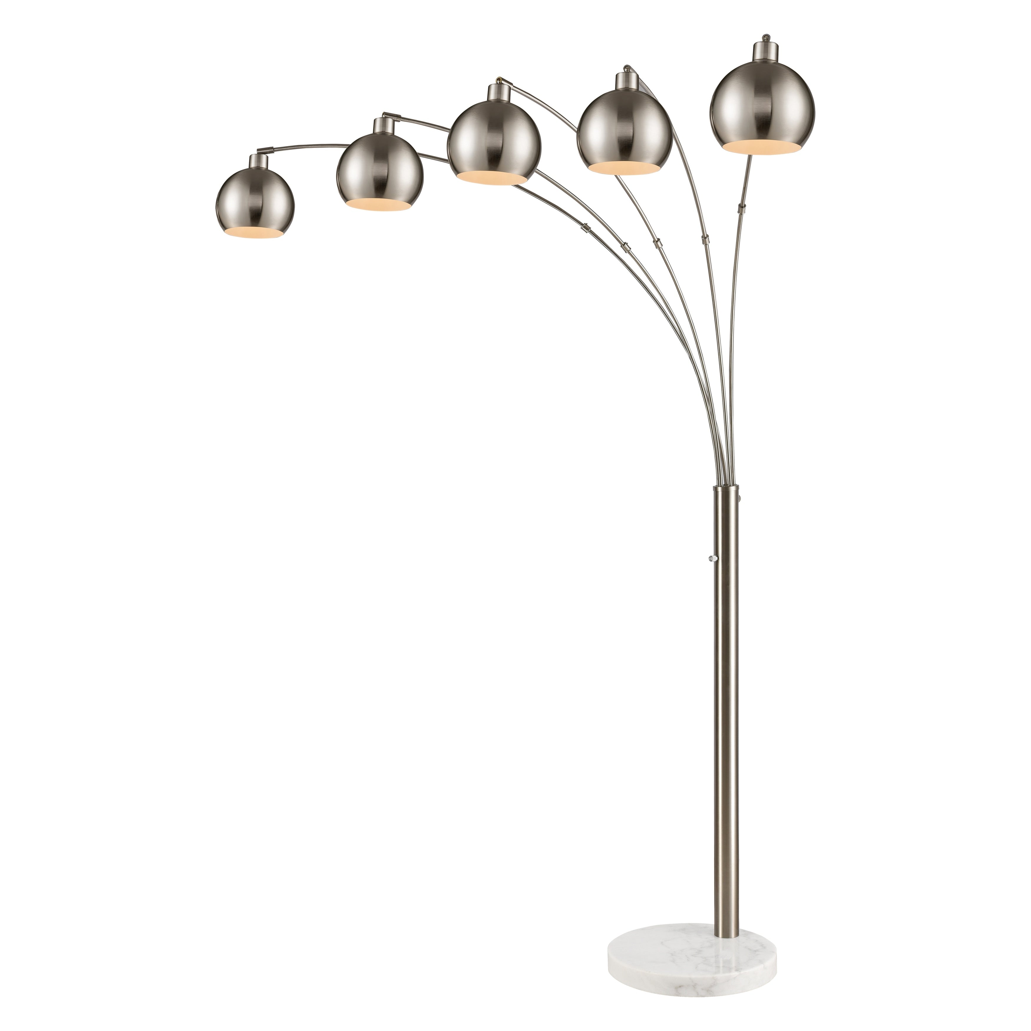 Peterborough 85.5 High 5 Light Floor Lamp Polished Nickel 85.5 Inch H