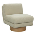 Petito Modern Beige Fabric Chestnut Accent Chair