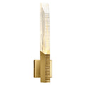 Petra Integrated Led 22In Brass Wall Light With Handcrafted Glass