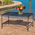 Petra Outdoor Iron Coffee Table By Christopher Knight Home