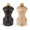 Peugeot 2 22594 Bistro 4 Inch Chocolate Pepper Mill And 4 Inch Natural Salt Mill Set Chocolate Natural