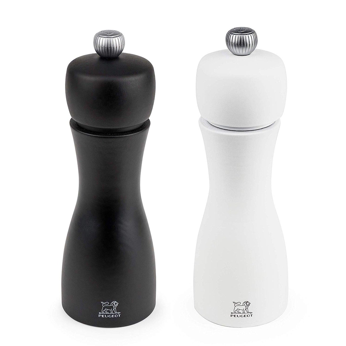 Peugeot 2 24260 Tahiti 6 Inch Black Pepper Mill And White Salt Mill Set Black White