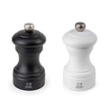 Peugeot 2 24291 Bistro 4 Inch Black Matte Pepper Mill And 4 Inch White Matte Salt Mill Set Black Matte White Matte