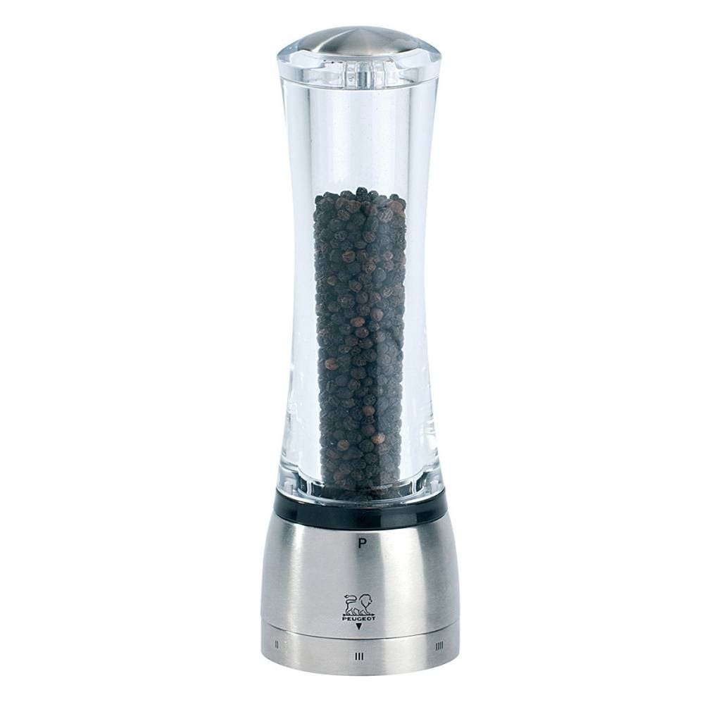 Peugeot 25441 Daman Uselect Shaftless 8.25 Inch Pepper Mill Stainless Steel Stainless Steel Clear