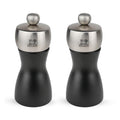 Peugeot Fidji Stainless Steel Salt And Pepper Mill Set 12Cm 4.75 Inch Black Matte Black Matte