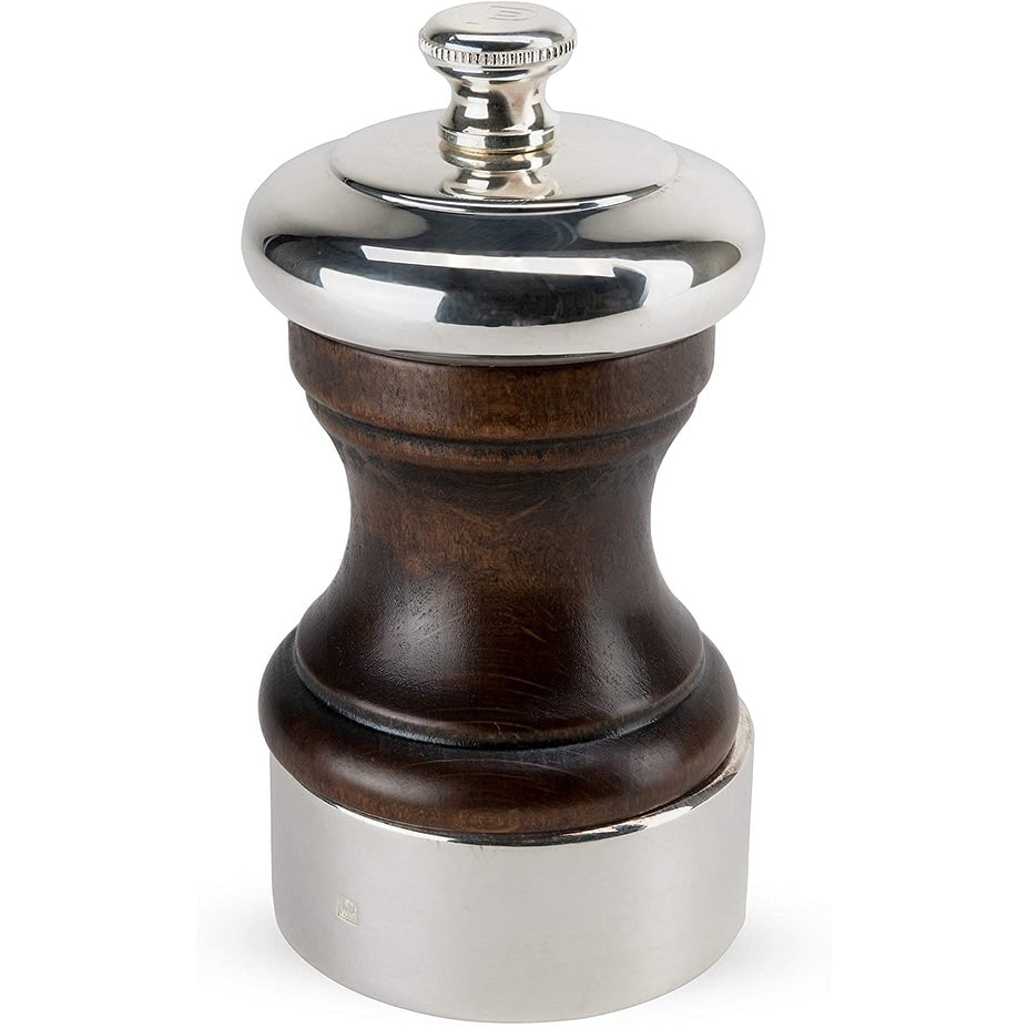 Peugeot Palace 4 Inch Silver Plated Pepper Mill Antique Brown 2 X 2 X 4 Inches