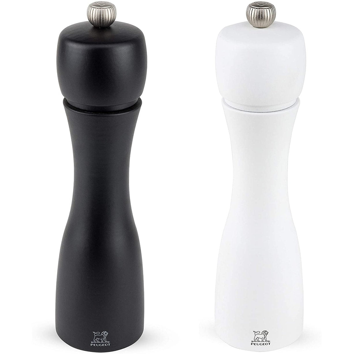 Peugeot Tahiti 8 Inch Black Pepper Mill And White Salt Mill Set 2.25 X 2.25 X 8 Inches