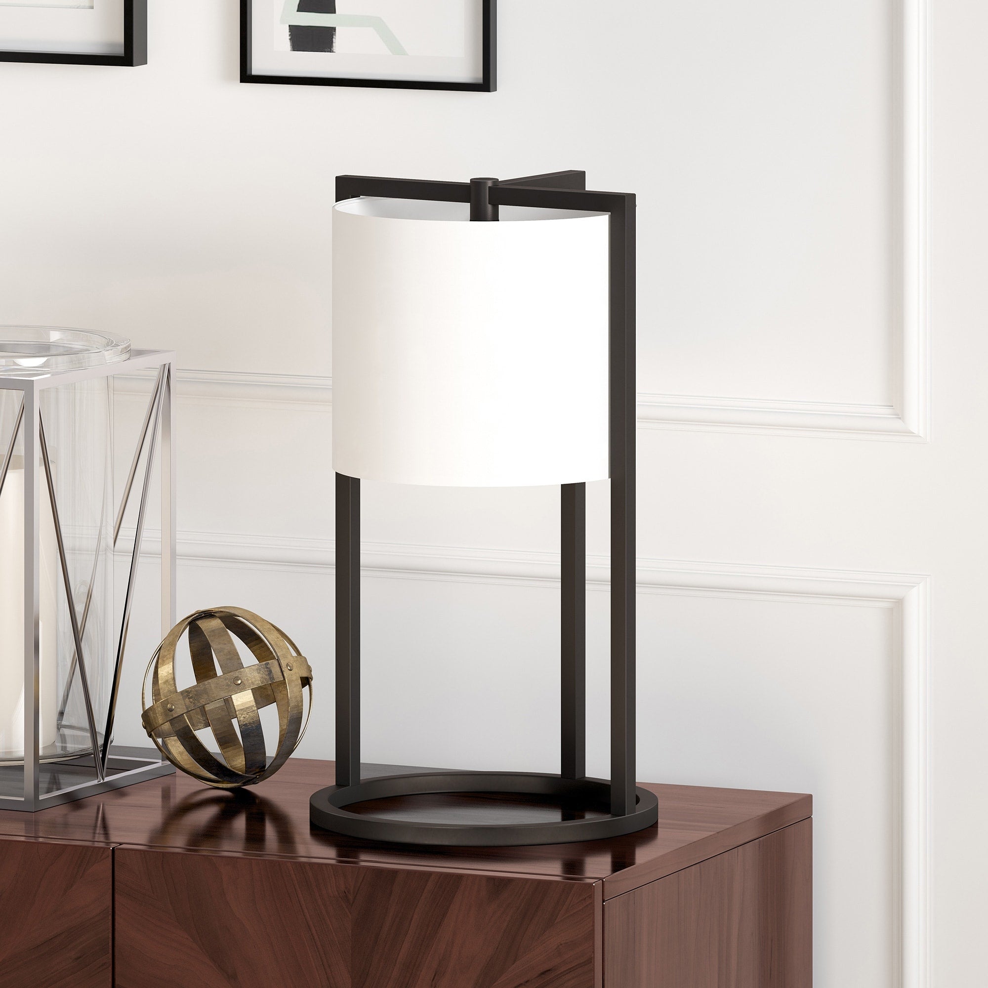 Carson Carrington Saguslycke Asymetric Blackened Bronze Table Lamp