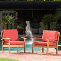 Peyton Outdoor Wooden Club Chair Set Of 2 By Christopher Knight Home