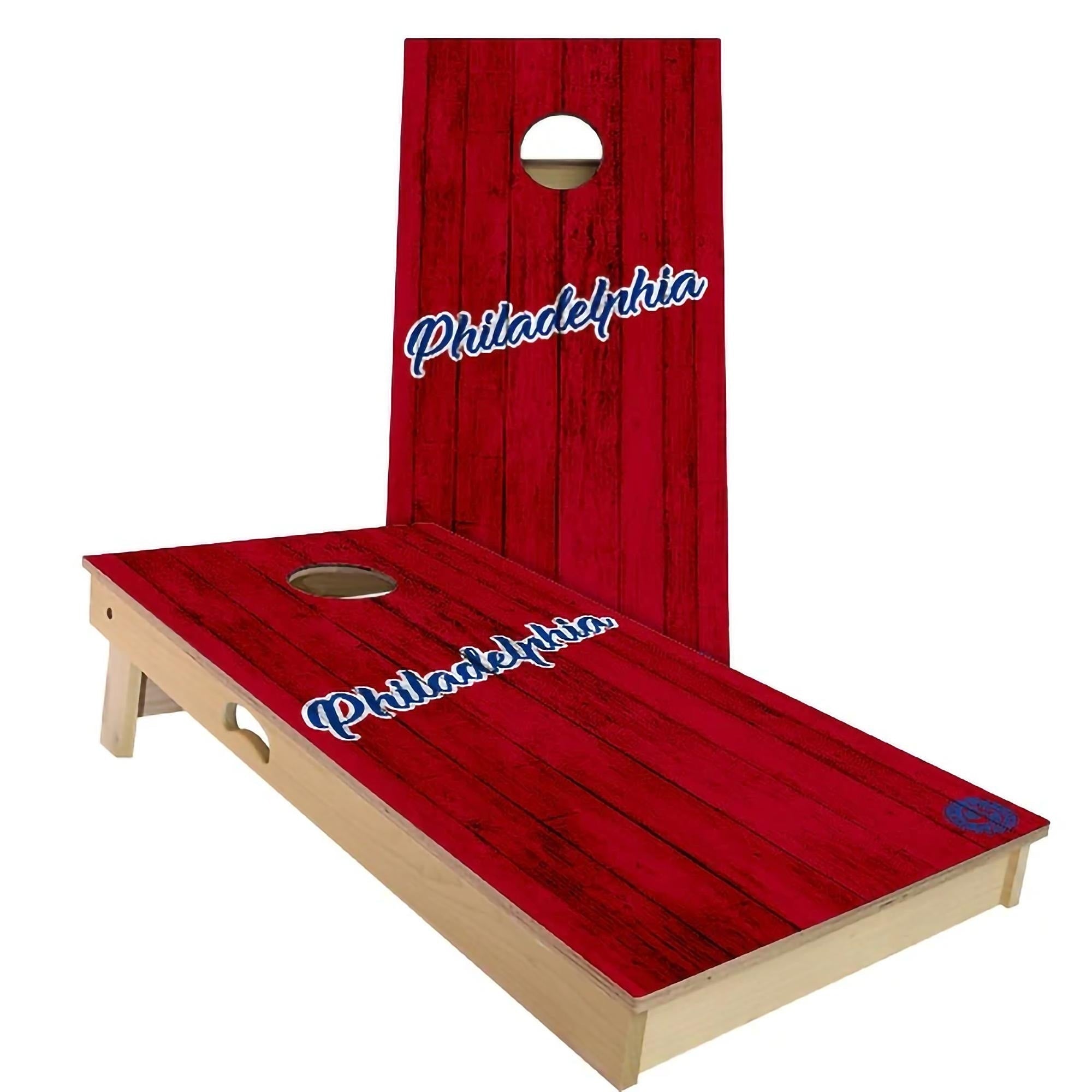 Philadelphia Vintage Baseball Cornhole Set Choose Your Size Accessories