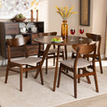 Philip Mid Century Modern Transitional 5 Piece Dining Set