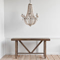 Mercana Phillum Cream Wood Hanging Light Fixture