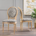 Phinnaeus Patterned Fabric Dining Chair Set Of 2 By Christopher Knight Home