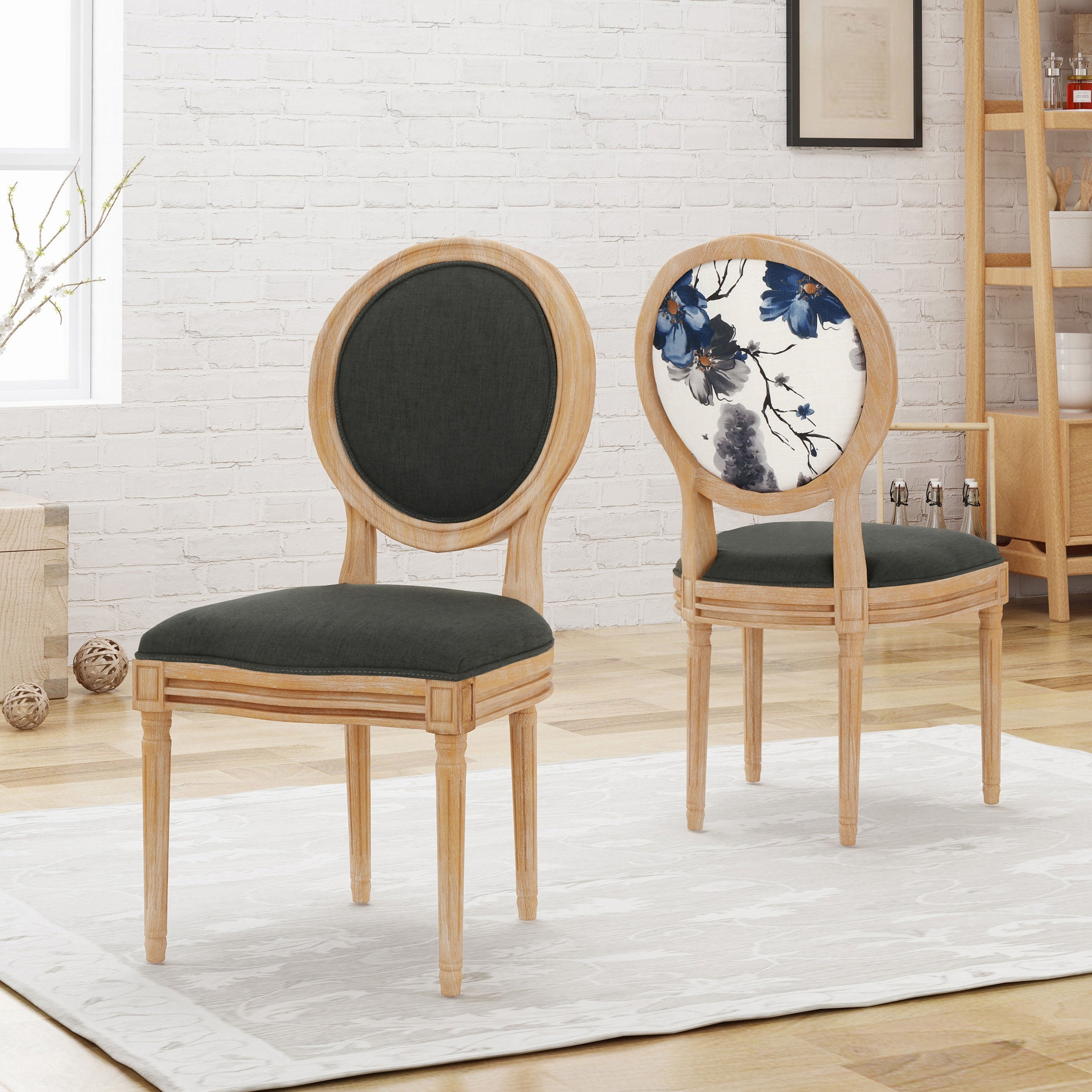 Phinnaeus Upholstered Farmhouse Dining Chairs Set Of 2 By Christopher Knight Home