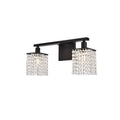 Phoenix 2 Light Bath Sconce With Clear Crystals