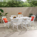 Phoenix Traditional Outdoor Aluminum 7 Piece Dining Set By Christopher Knight Home