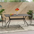 Phoenix Traditional Outdoor Aluminum Rectangular Dining Table By Christopher Knight Home 68.00 W X 38.25 D X 30.00 H