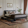 Phoenix Wood Platform Bed With Storage Drawers
