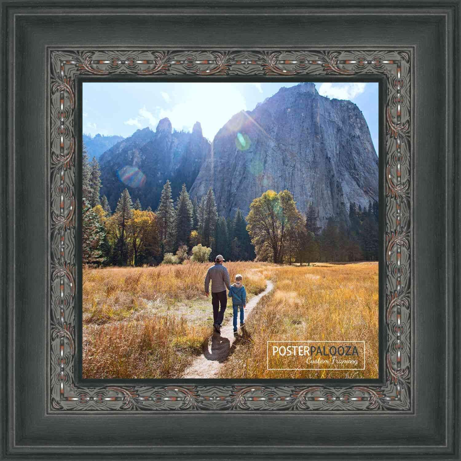 Photo Size 3.5 Wide Ornate Black Frame Uv Acrylic Foam Board Backing Hanging Hardware