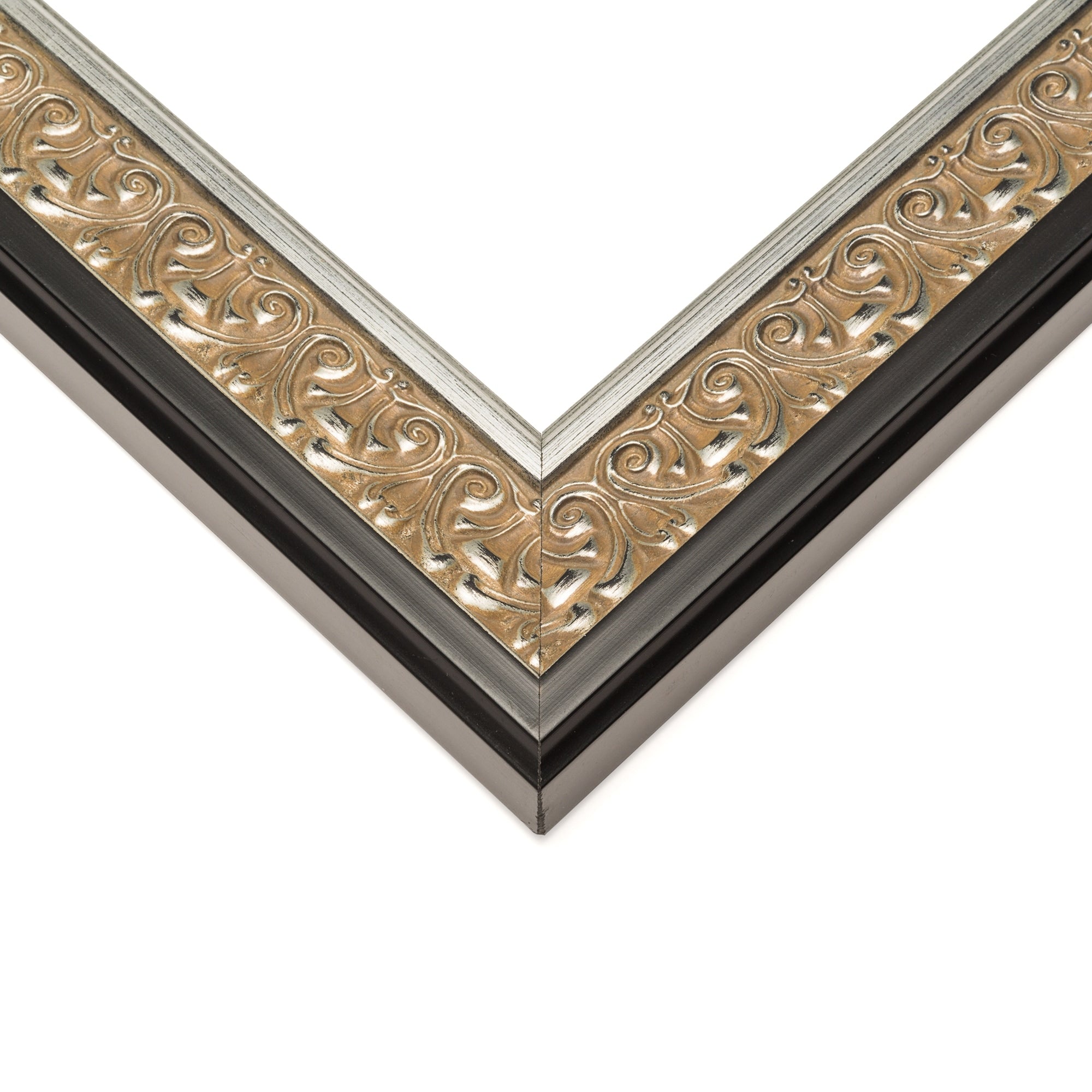 Photo Size Ornate Silver Picture Frame Uv Acrylic Foam Board Backing Hanging Hardware