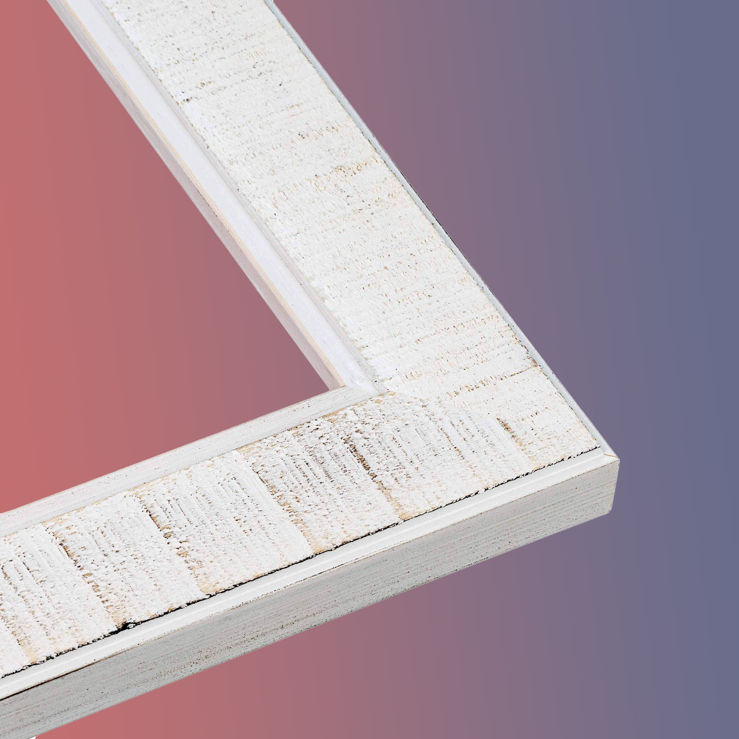 Photo Size Sculpted White Picture Frame Uv Acrylic Foam Board Backing Hanging Hardware