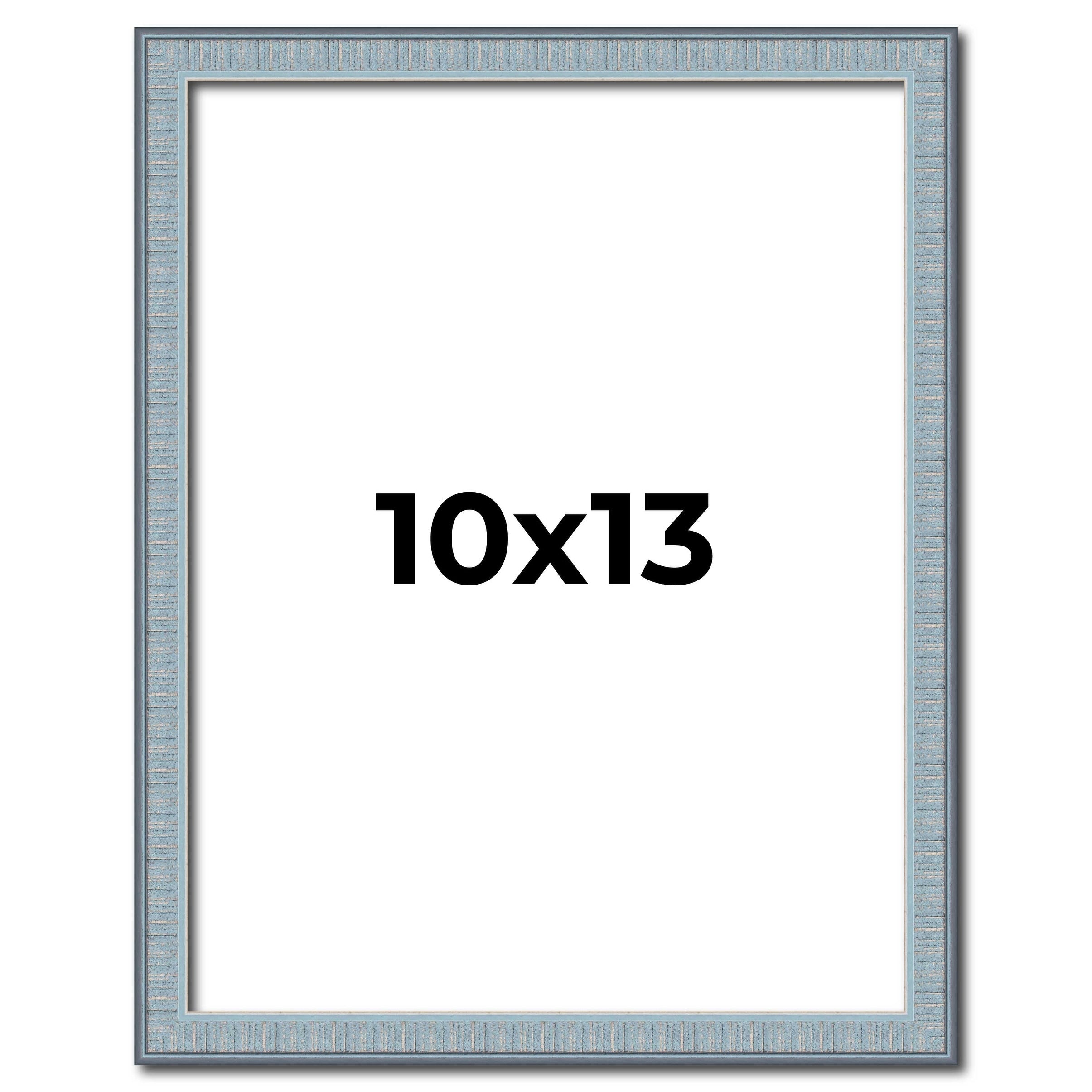 Photo Size Textured Blue Picture Frame Uv Acrylic Foam Board Backing Hanging Hardware