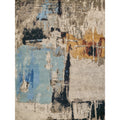 Picasso Hand Knotted Wool Silk Blue Area Rug
