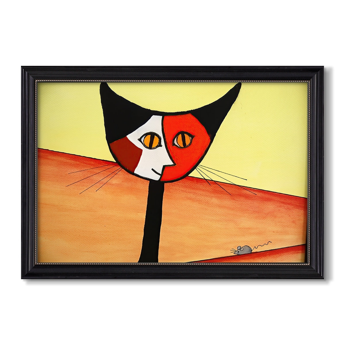 Picassos Catel Gato C 2010 Norma Salt Custom Framed Canvas