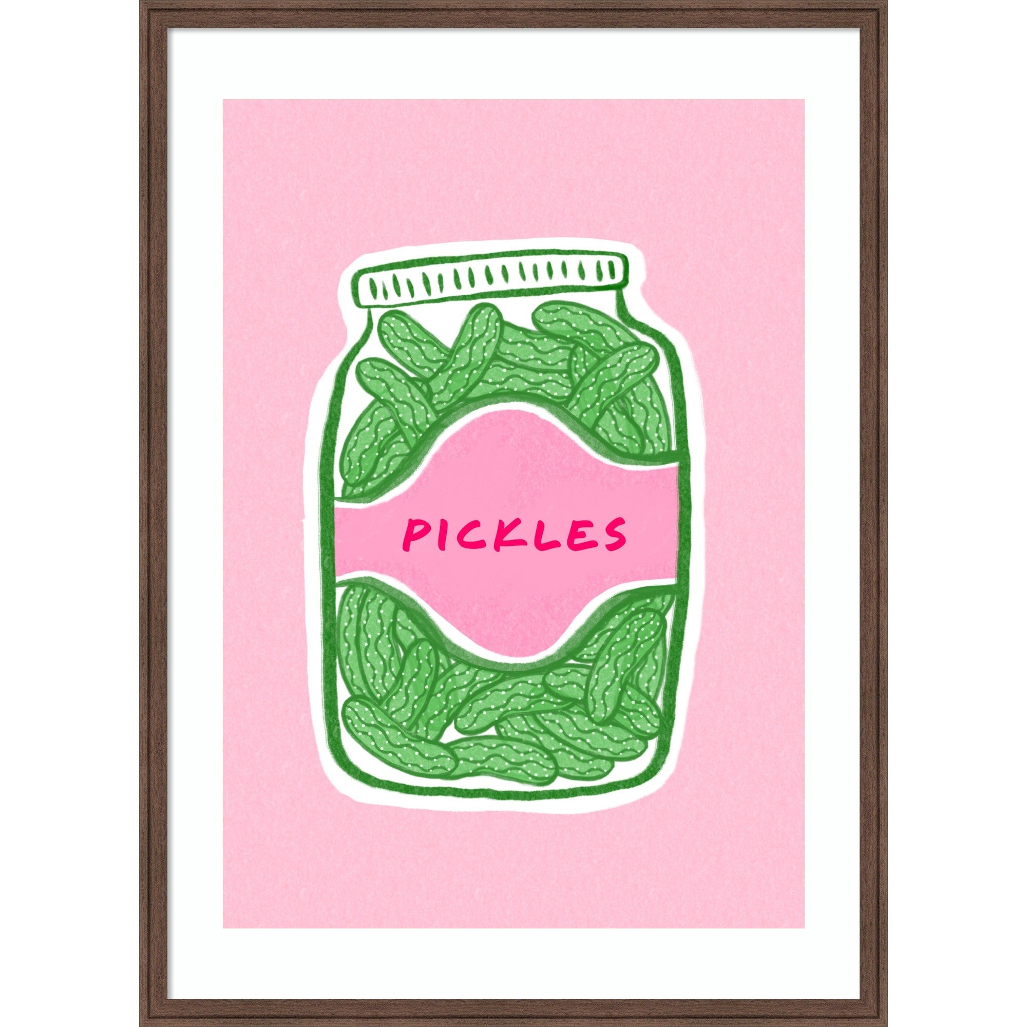 Pickles By Aislinn Simmonds Wood Framed Wall Art Print