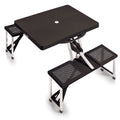 Picnic Time Black Folding Table With Seats