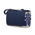 Picnic Time Navy And Blue Striped Blanket Tote