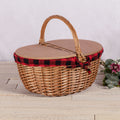 Country Picnic Basket Navy White Stripes
