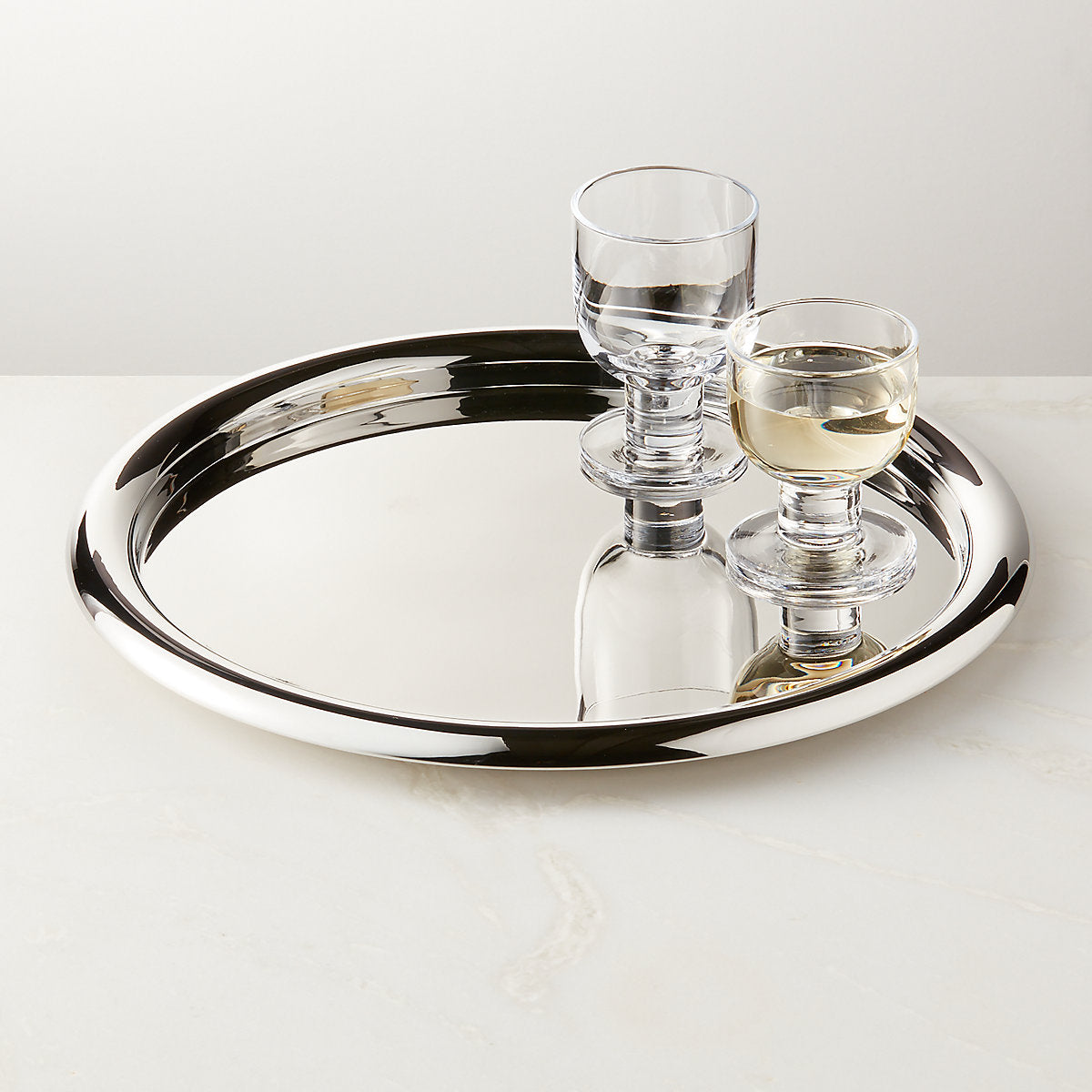 Piero Oval Polished Stainless Steel Serving Tray by Gianfranco Frattini