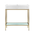 Pierre 32 Single Freestanding Open Shelf Metal Frame Bathroom Vanity