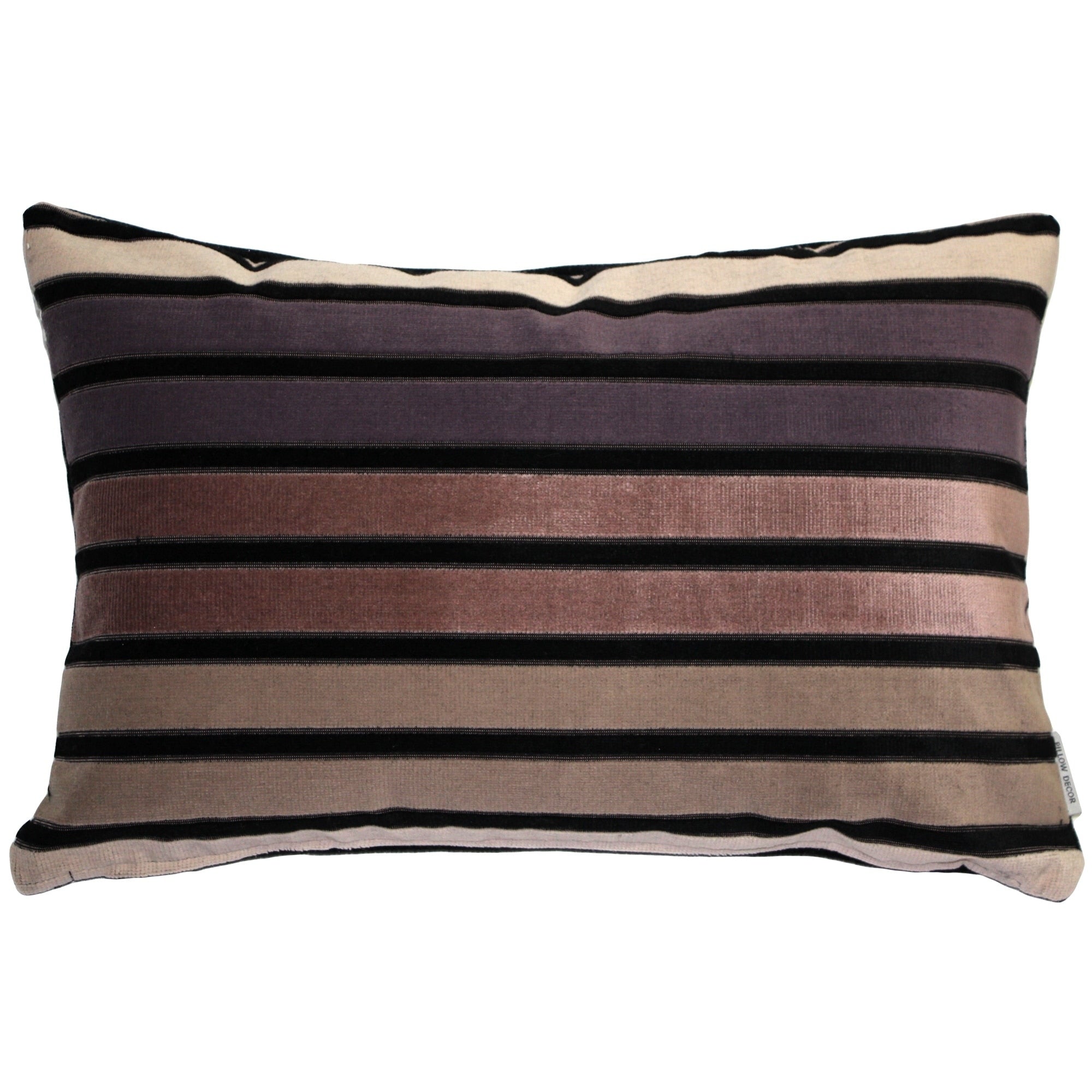 Pillow Decor Amethyst Stripes Throw Pillow 12X20