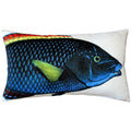 Pillow D Cor Blue Wrasse Fish Pillow 12X20