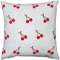 Pillow Decor Cherry Rain Cotton Print Throw Pillow 17X17