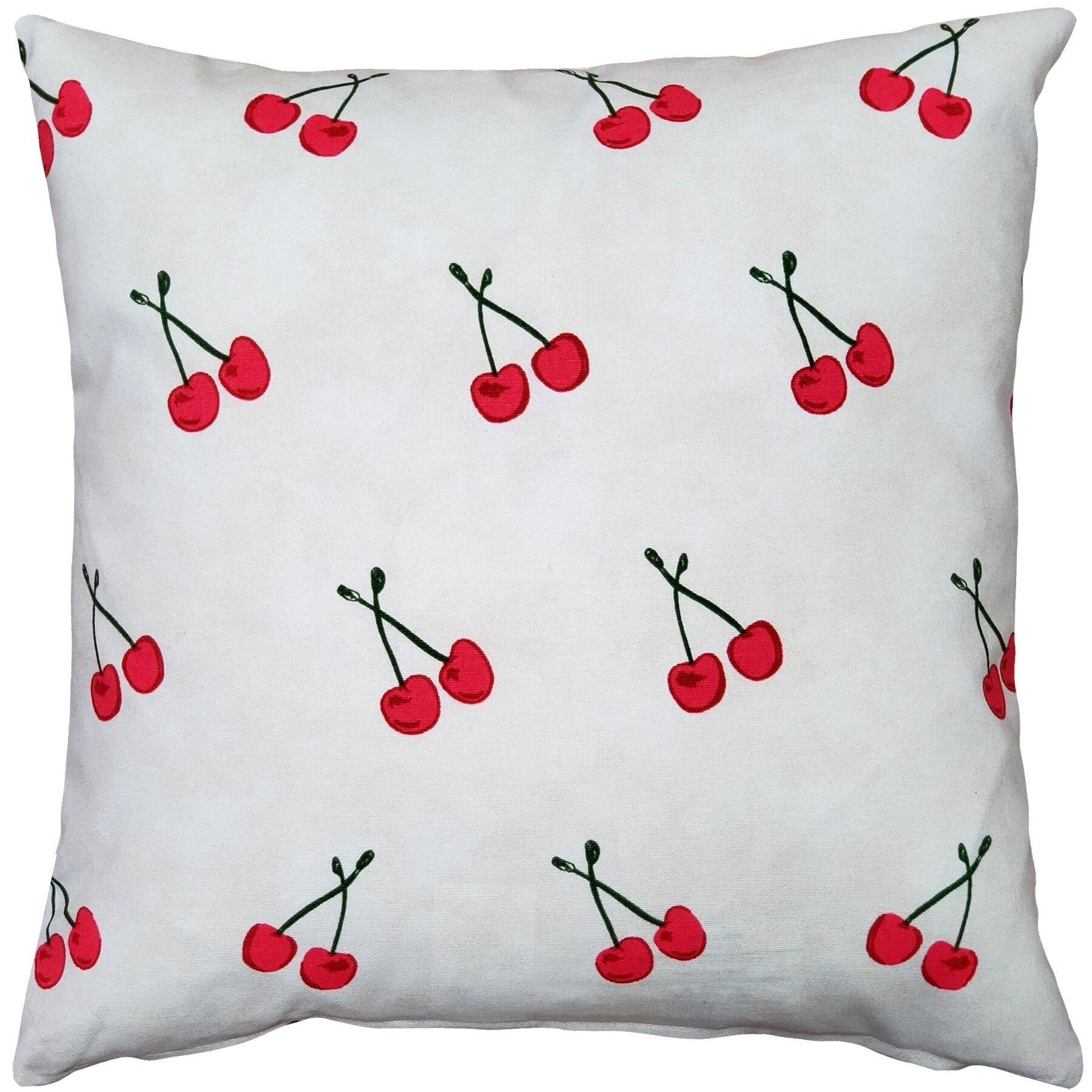 Pillow Decor Cherry Rain Cotton Print Throw Pillow 17X17