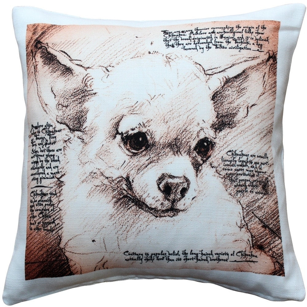 Pillow Decor Chihuahua 17X17 Dog Pillow