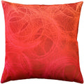 Pillow Decor Karalina Feather Swirl Red Throw Pillow 20X20