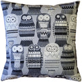 Pillow Decor Midnight Owl Cotton Print Throw Pillow 17X17