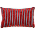 Pillow Decor Rockefeller Lava Red Velvet Throw Pillow 12X20