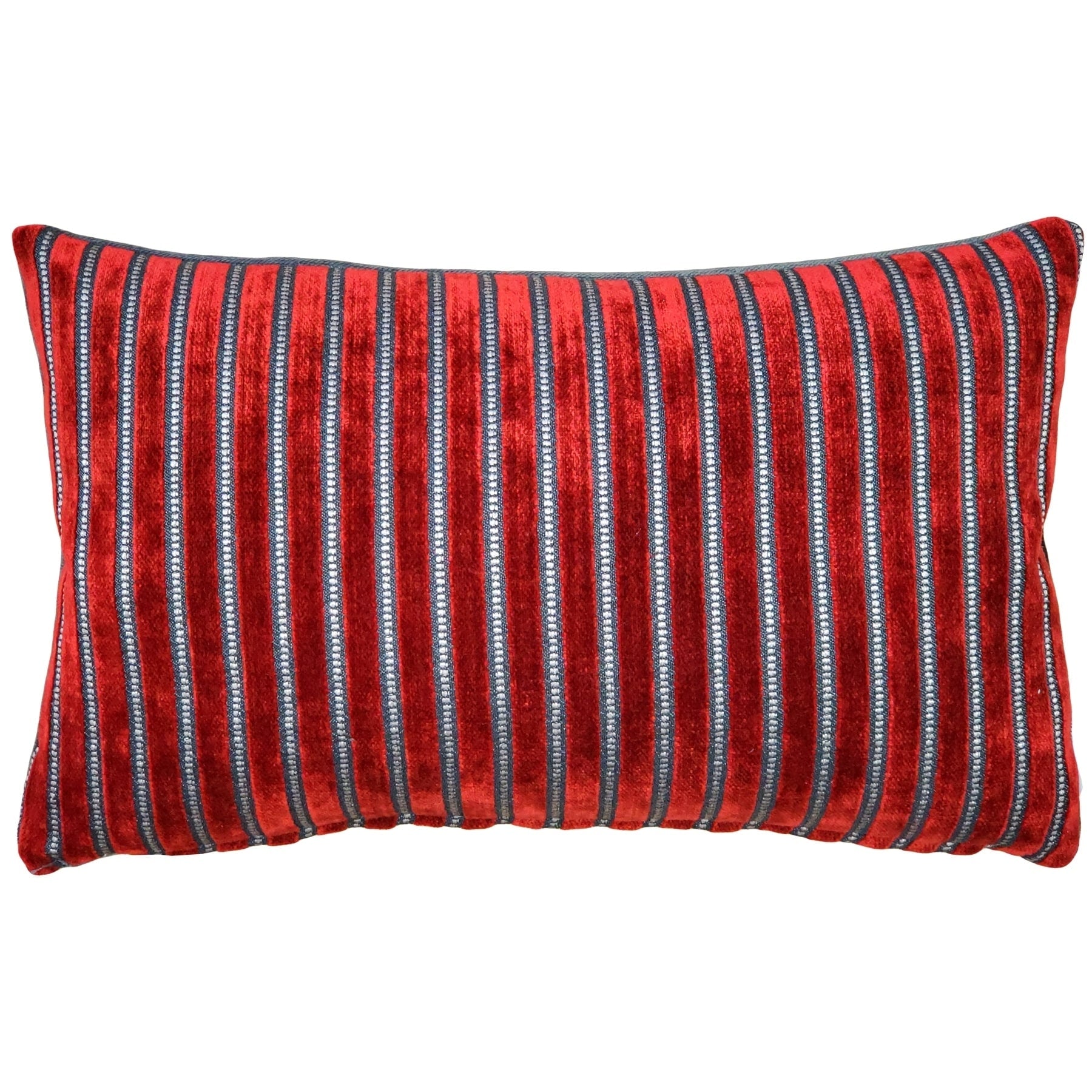 Pillow Decor Rockefeller Lava Red Velvet Throw Pillow 12X20