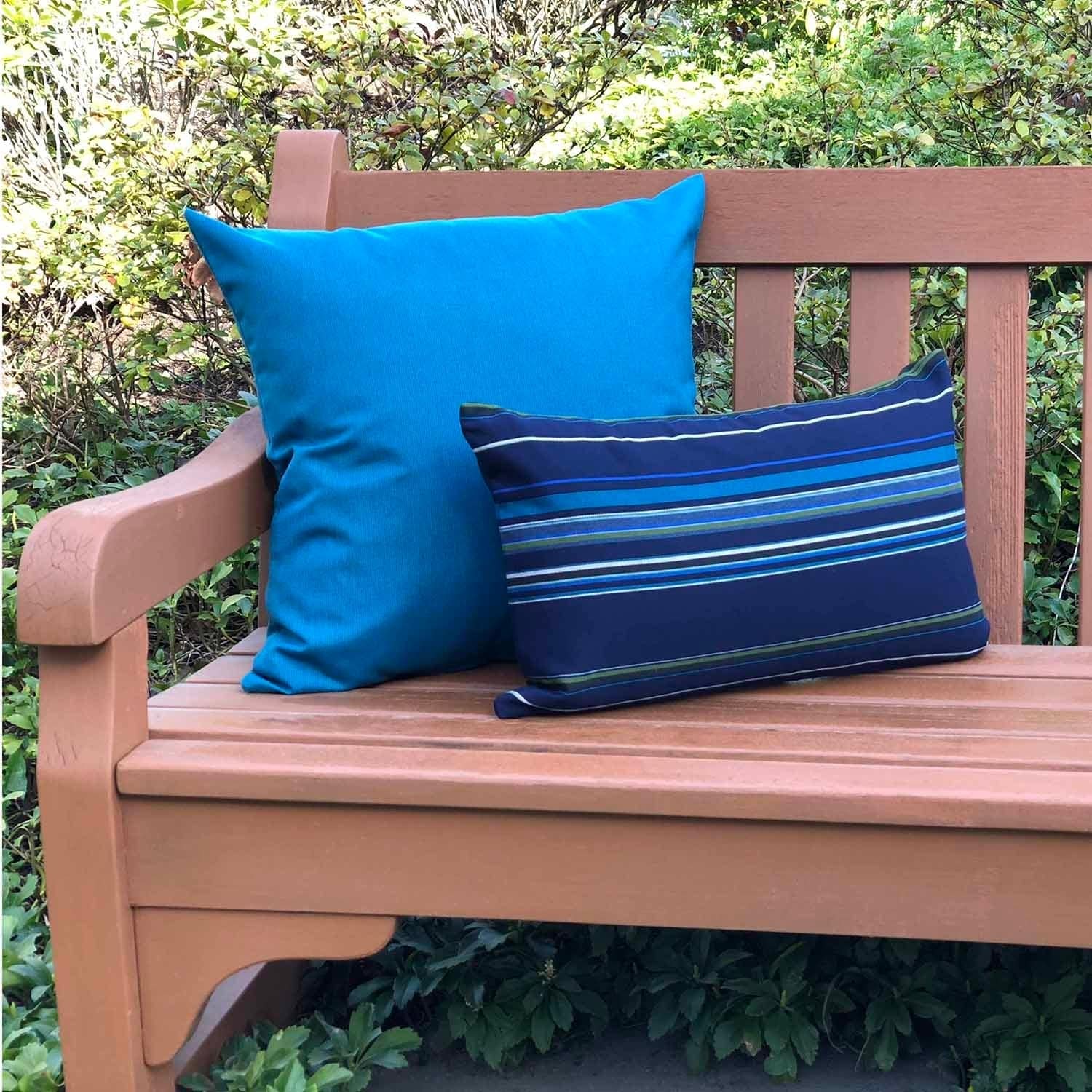 Pillow D Cor Sunbrella Stanton Lagoon 12X20 Outdoor Pillow